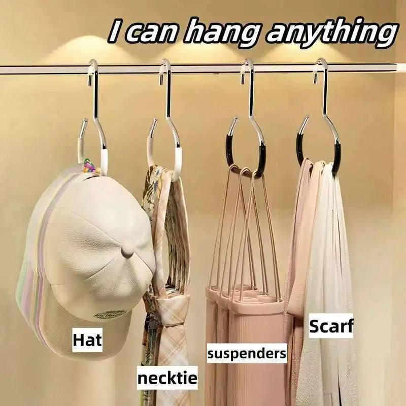 5-Pack Stainless Steel Closet Hooks – Hat & Scarf Organizer Closet Hook Organizer Axl