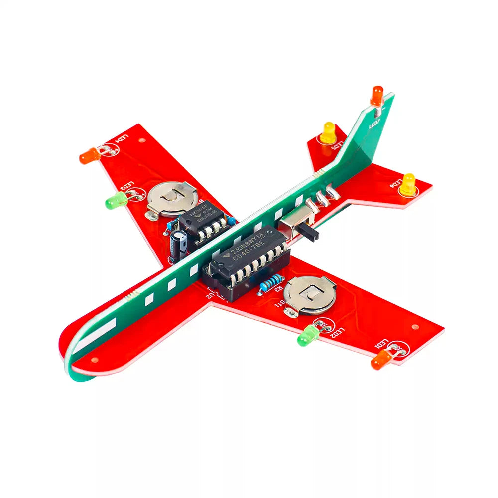 CD4017 Airplane Flow Lamp DIY LED Electronics Soldering Kit DIY Electronics Kit Axl