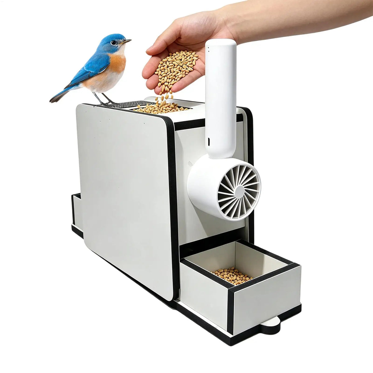 Wooden Bird Seed Shelling Machine – USB Hull Blower for Parrots Bird Feeder Tool Axl