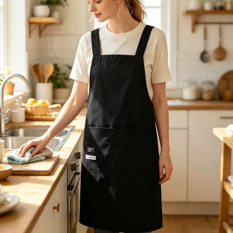 2-Pack Kitchen Cross Apron – Breathable with Large Pocket Kitchen Apron Set Axl