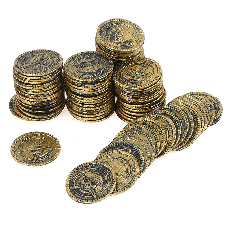 10-Piece Pirate Treasure Coins – Party Props & Game Currency Party Props Coins Axl