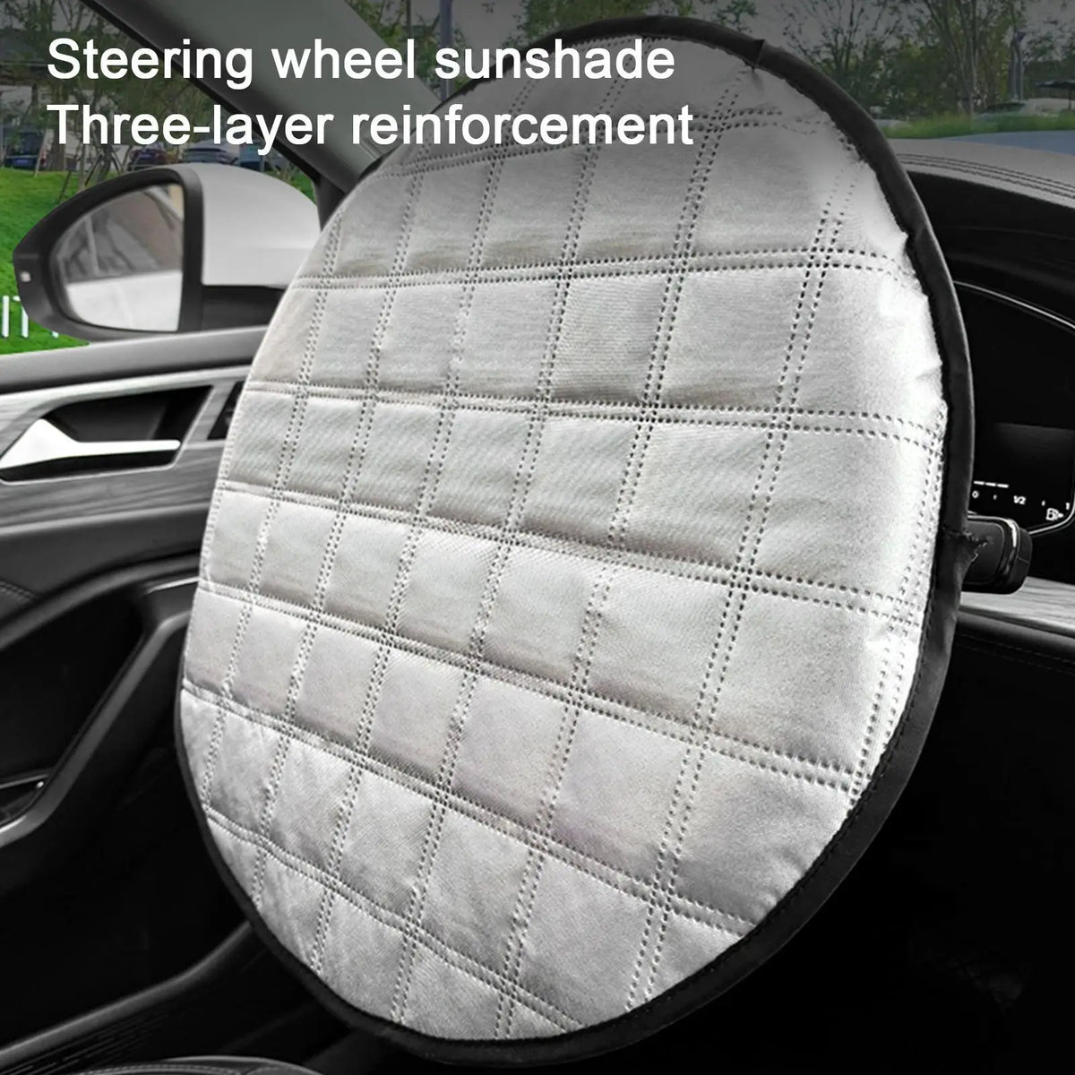 Car Steering Wheel Sunshade – Aluminum Foil UV Cover Steering Wheel Sunshade Axl