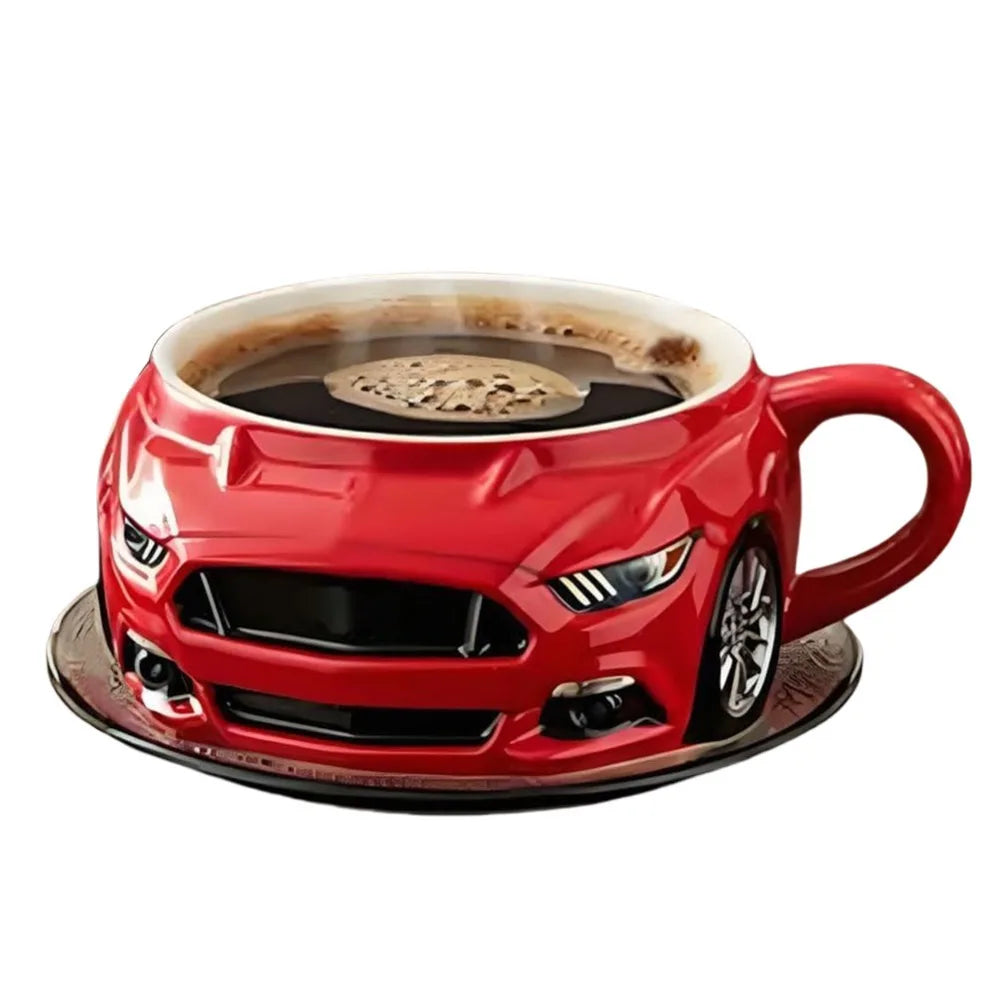 Car Shaped Stainless Steel Coffee Mug | Novelty Truck Gift Novelty Coffee Mug Axl Red one size