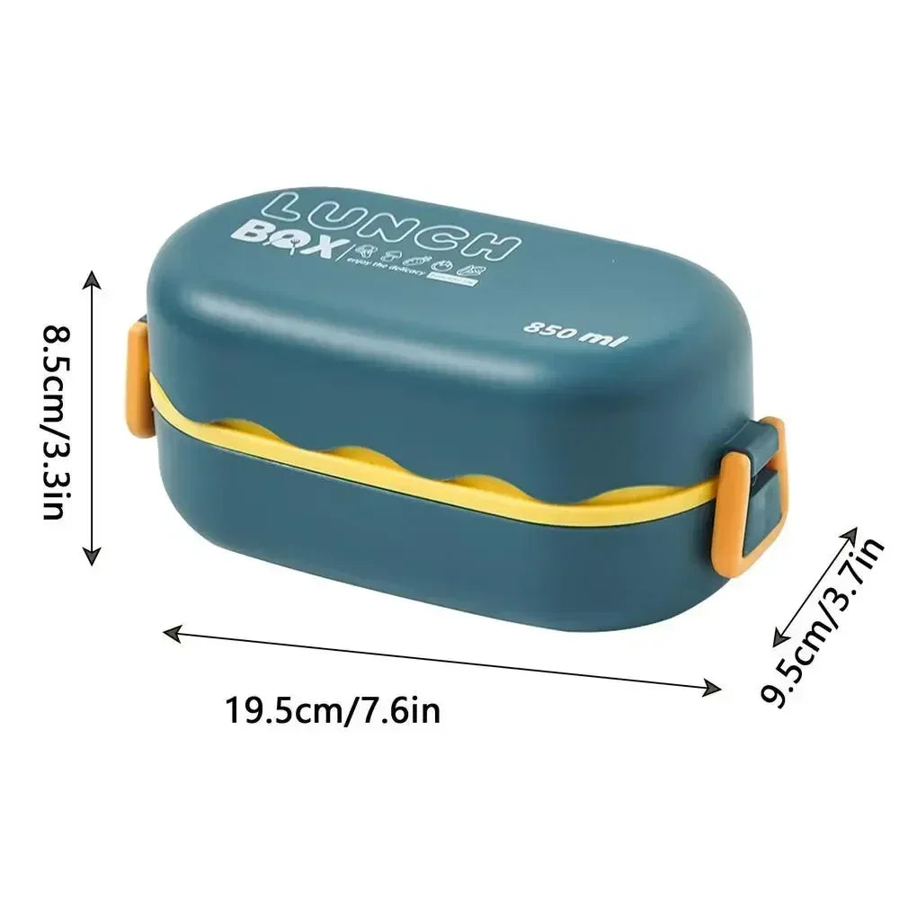 Kids Stackable Bento Lunch Box | Microwave Safe, BPA-Free, 850ml Bento Lunch Box Axl