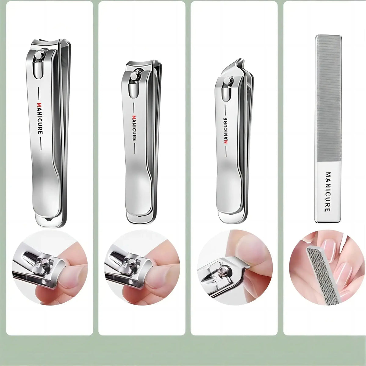 PLYS 18-Piece Stainless Steel Nail Clipper & Care Tool Set Nail Care Kit Axl