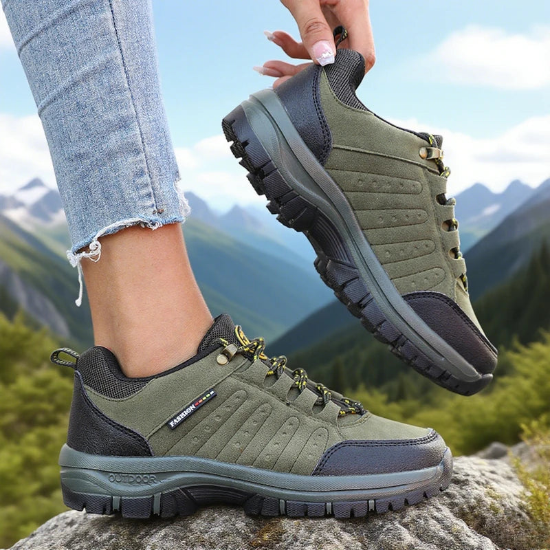 Women's Retro Wedge Platform Hiking Sneakers Anti-Slip Hiking Sneakers Axl