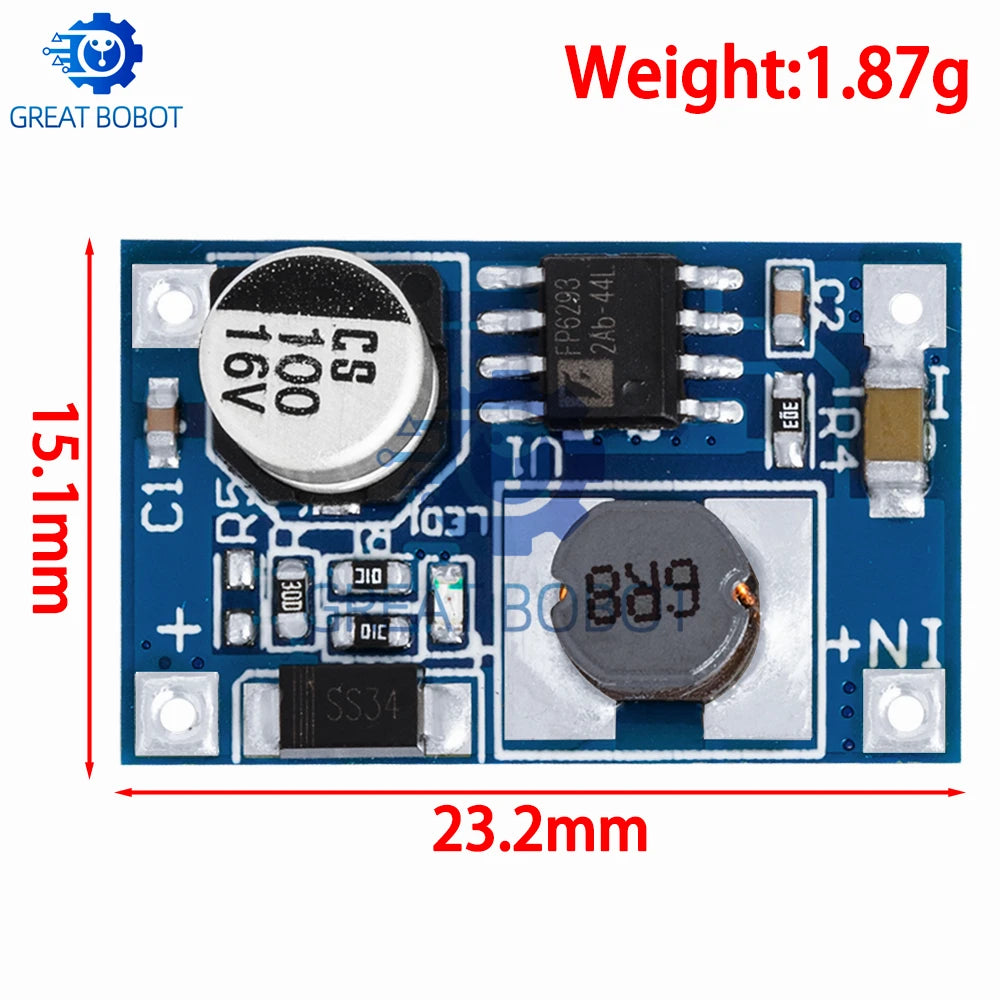 8W DC-DC Boost Converter 3V–6V to 12V 3A USB Power Module Boost Converter Module Axl