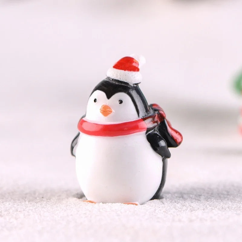 4-Pack Mini Resin Penguin Figurines | Bonsai & Garden Decor Resin Figurines Axl