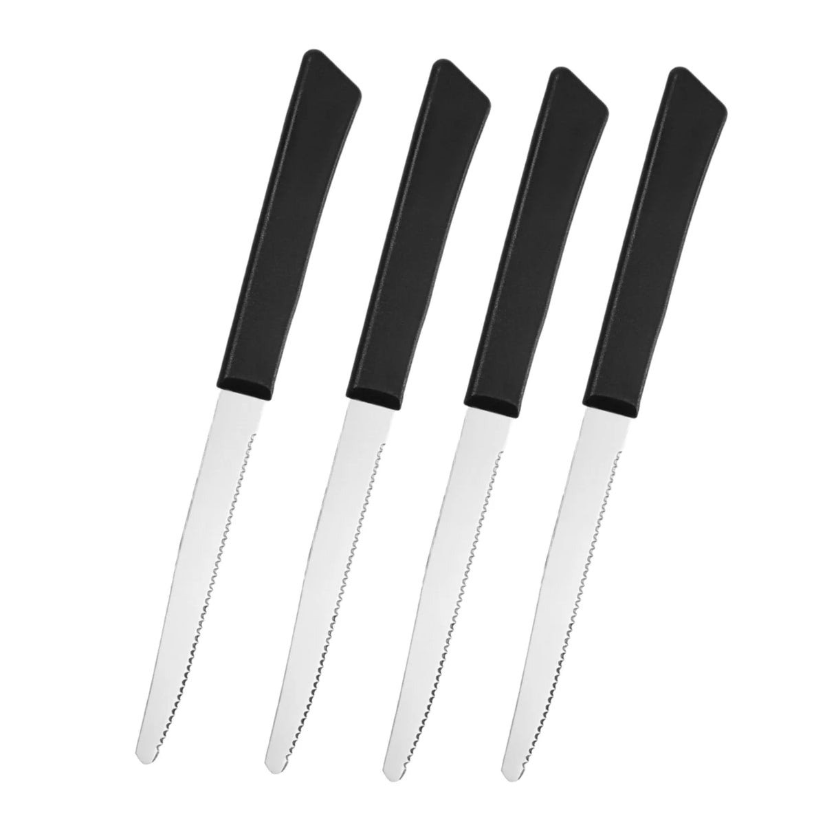 Black Steak Knife Set – Dishwasher-Safe Stainless Steel Cutlery Steak Knife Set Axl 4 Pc