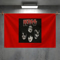 KISS Band Flag – Wall Banner for Bedroom & Concerts | 6 Sizes Band Wall Flag Axl White2 120x180cm