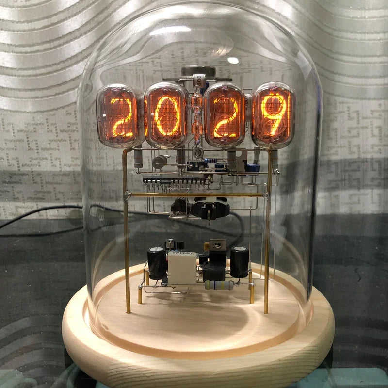 IN-12 Nixie Tube Clock DIY Kit – Retro Wood Desk Clock DIY Nixie Tube Clock Axl
