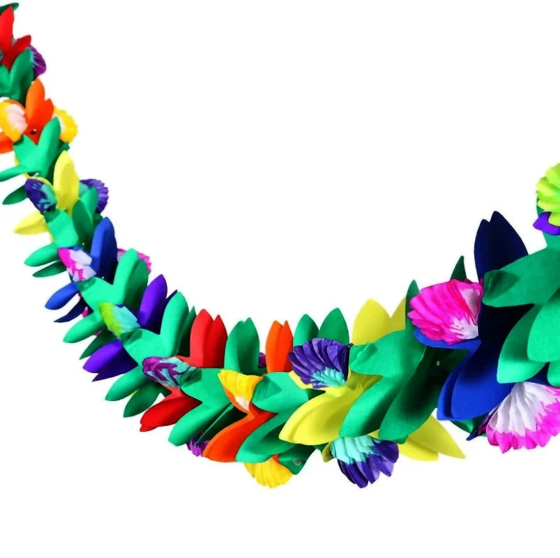 3M Hawaiian Paper Flower Garland – Tropical Party Decoration Party Paper Garland Axl A