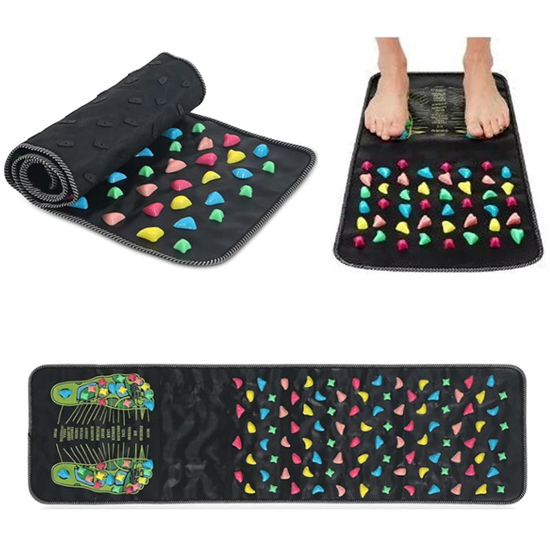 Reflexology Foot Massage Mat – Acupressure Walk Stone Pad Foot Massage Mat Axl A2