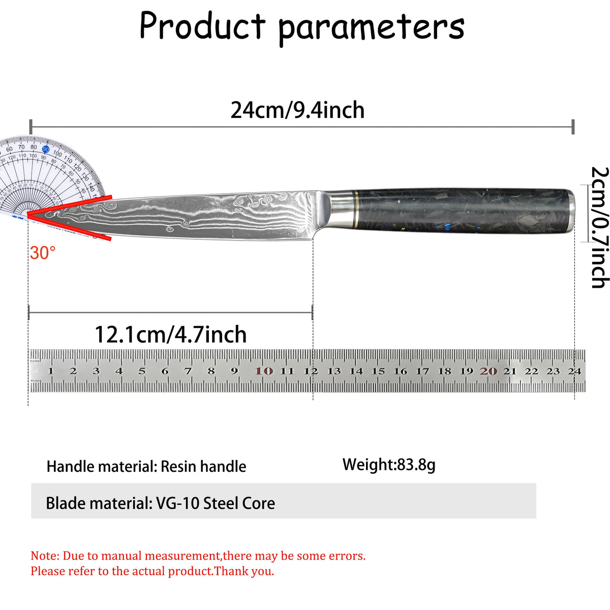 Damascus Steel 67-Layer Chef Knife – Sharp Kitchen Utility Damascus Chef Knife Axl
