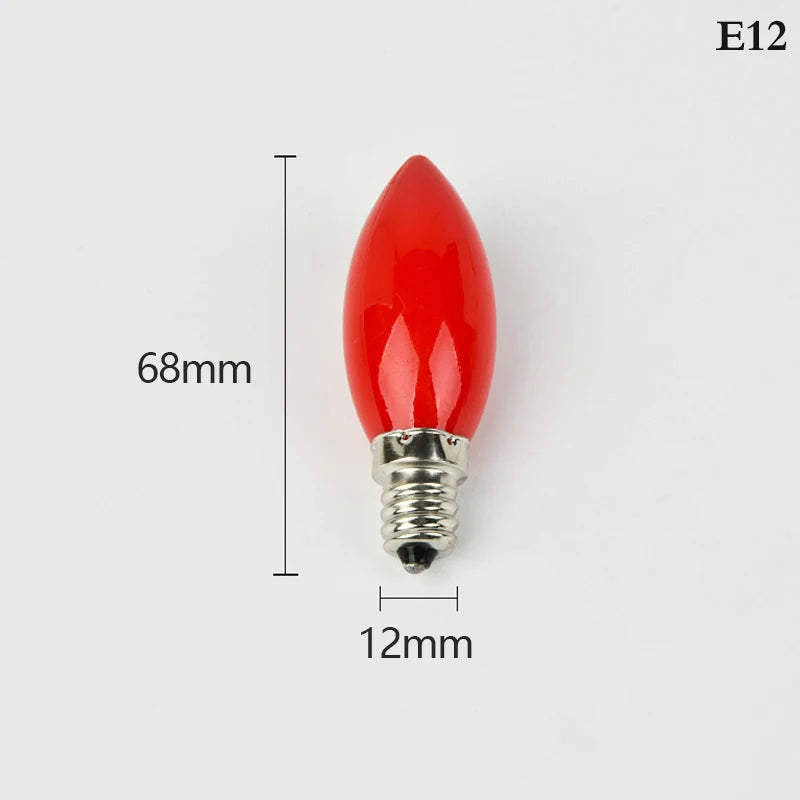 LED Altar Candle Bulb E12/E14 Red Temple Decorative Lamp Decorative LED Bulb Axl E12