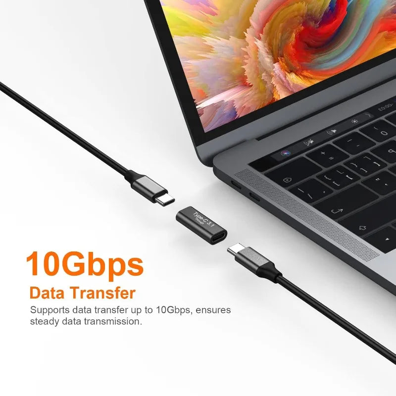 2-Pack USB-C to USB-C Adapter – 4K, 10Gbps & Fast Charging USB-C Adapter Axl