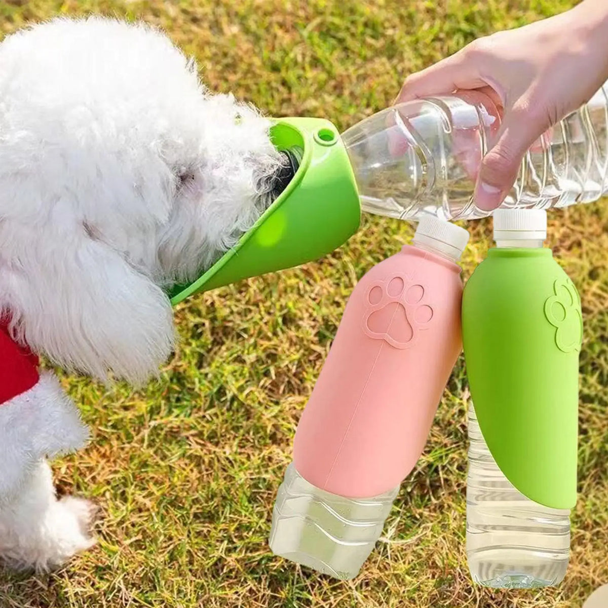 Foldable Pet Water Bottle 2-Pack – Portable Dog & Cat Dispenser Pet Water Bottle Axl