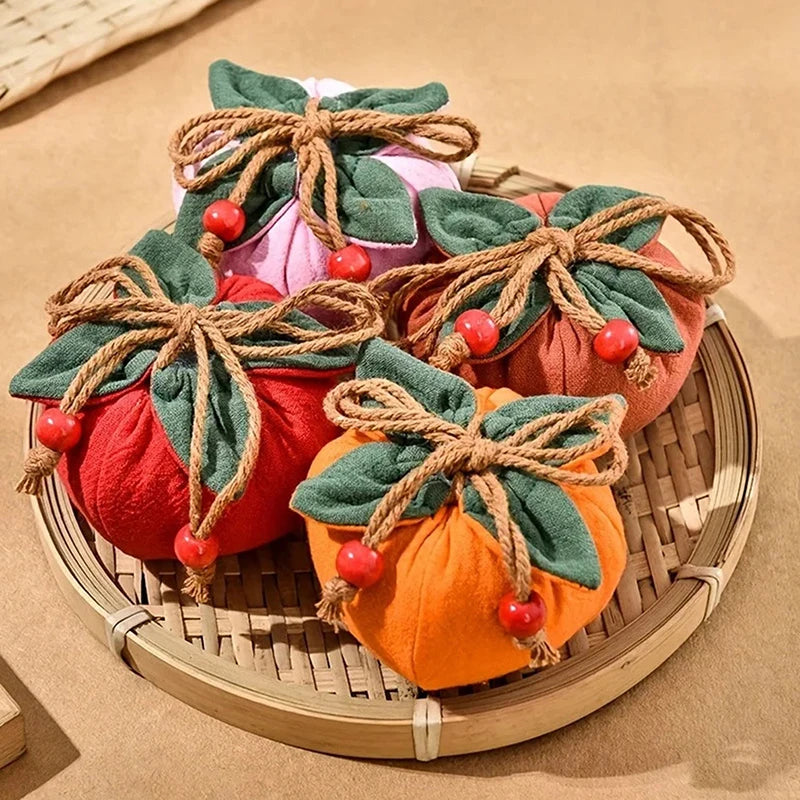 Persimmon Lucky Drawstring Bag – Chinese Fortune Charm Sachet Fortune Charm Sachet Axl
