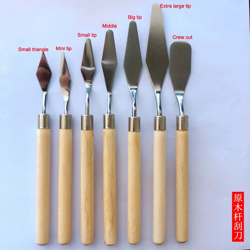 Stainless Steel Palette Knife Set – Oil Painting Spatula Tools Palette Knife Set Axl