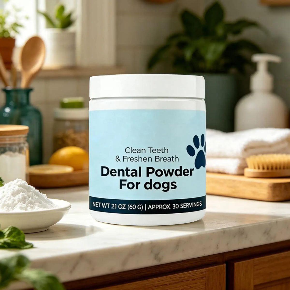 Natural Dog Tooth Powder 60g – Dental & Breath Care for Dogs Dog Dental Powder Axl