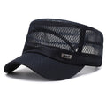 Men's Mesh Snapback Cap – Flat Top Breathable Trucker Hat Snapback Trucker Hat Axl A3