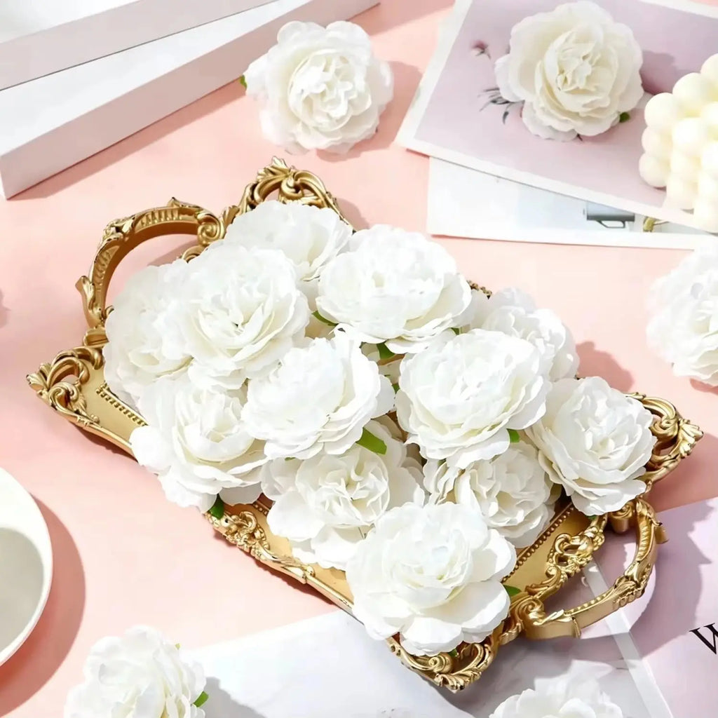 Artificial Silk Peony Stems 25/50 PCS – Wedding & Home Decor Artificial Flower Stems Axl