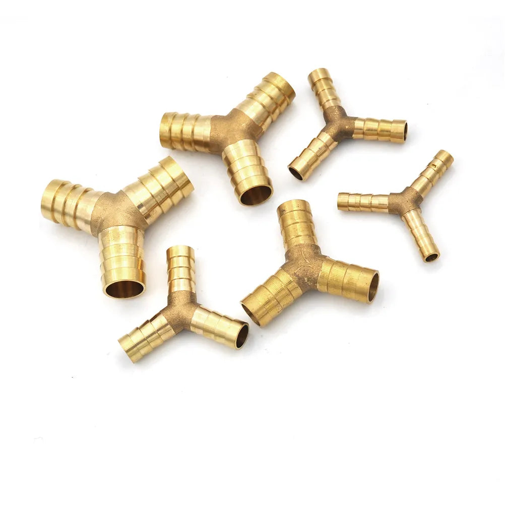 Brass Barbed Y Splitter Connector – Air & Fuel Hose Fitting Pipe Fitting Connector Axl