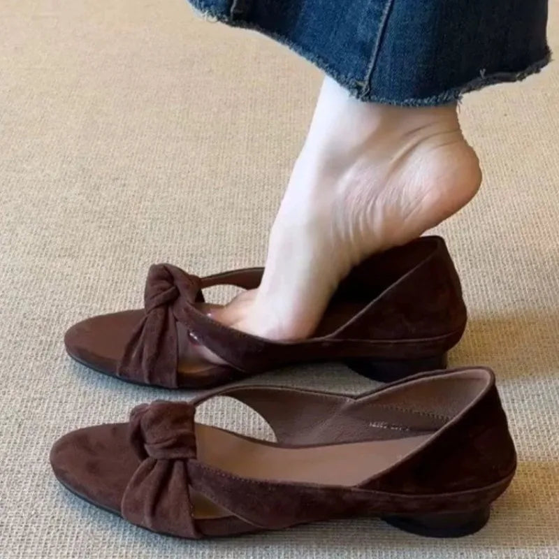 Women's Retro Low Heel Open Toe Sandals – Knot Cross Strap Women's Sandals Axl 38 Brown