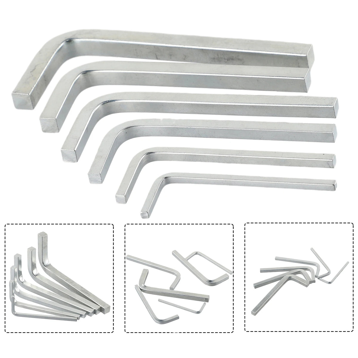 6-Piece L-Shape Square Head Wrench Set 3–8mm | Chrome Vanadium Square Head Wrench Set Axl