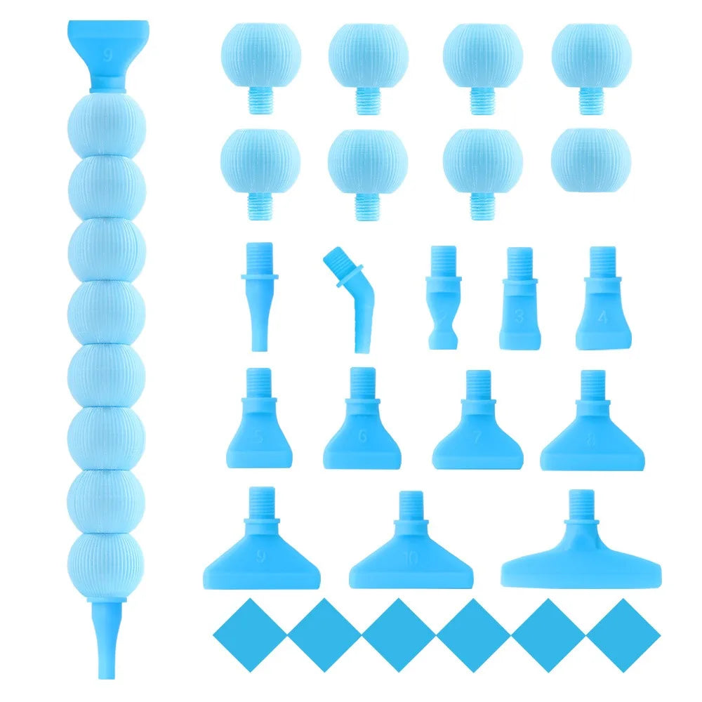5D Diamond Painting Pen Kit – 12 Pen Tips & Clay Included