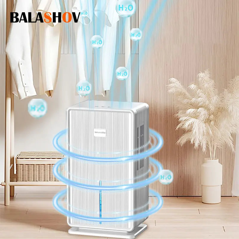 BALASHOV Home Dehumidifier – 3L Tank, Quiet, 30m² Coverage Home Dehumidifier Axl black EU Plug
