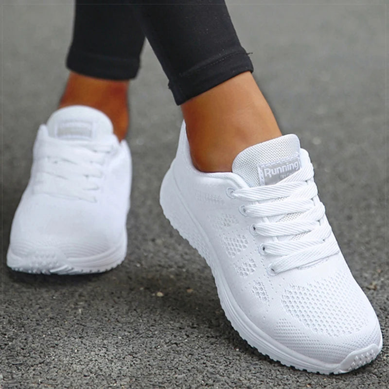 HAJINK Women's Classic Lace-Up Sneakers | Casual Gym Shoes Women's Sneakers Axl