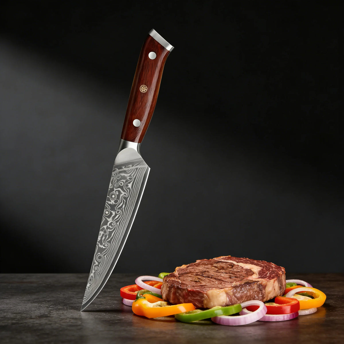67-Layer Damascus Steel Steak Knife Set – 1 to 4 Pieces Steak Knife Set Axl Steak Knife-1PC