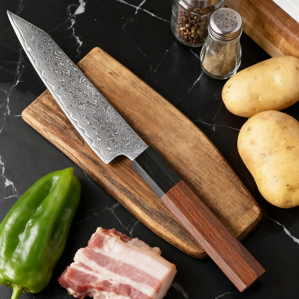 67-Layer Damascus Steel Chef Knife – 12.3" Slicing Knife Damascus Chef Knife Axl