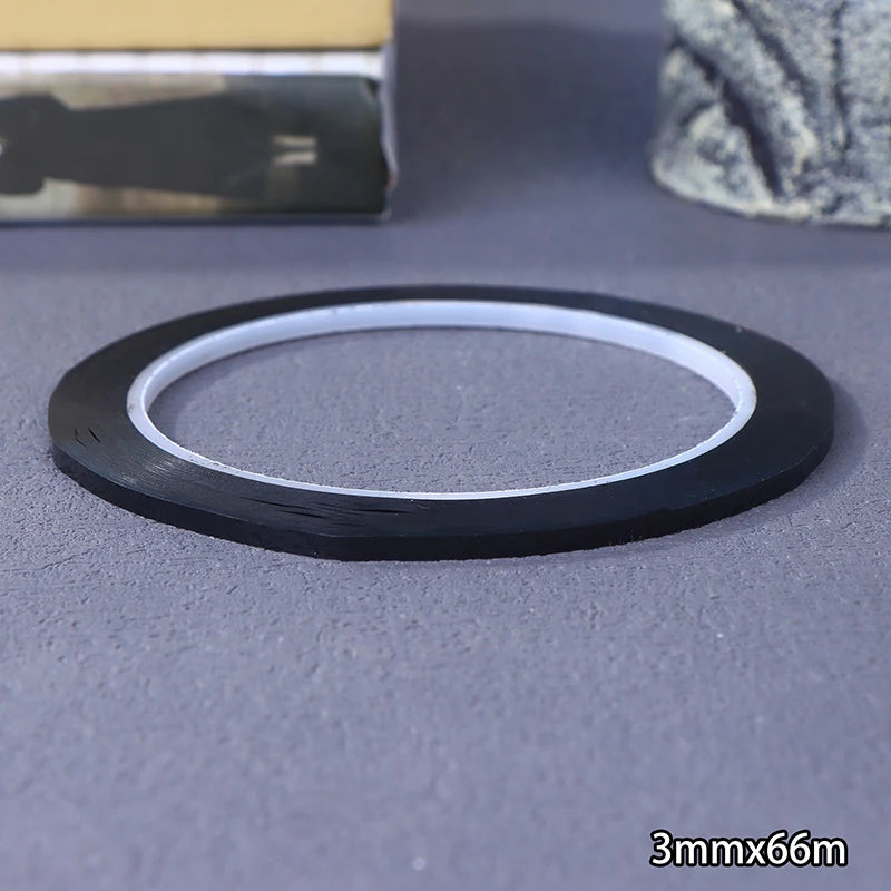 Whiteboard Grid Tape 3/6/10mm 66M – PET Pinstripe Line Tape Whiteboard Gridding Tape Axl 3MM Black