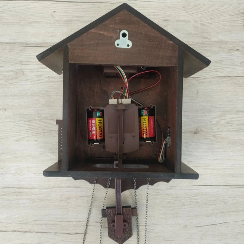 Modern Wooden Cuckoo Wall Clock with Pendulum & Hourly Chime Cuckoo Wall Clock Axl
