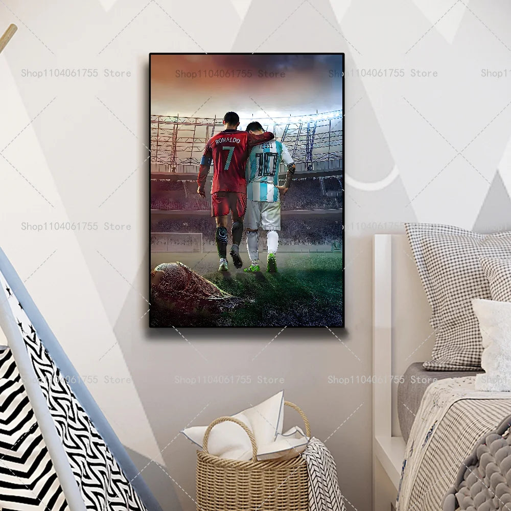 Cristiano Ronaldo Wall Poster – Self-Adhesive Waterproof Sticker Wall Art Poster Axl