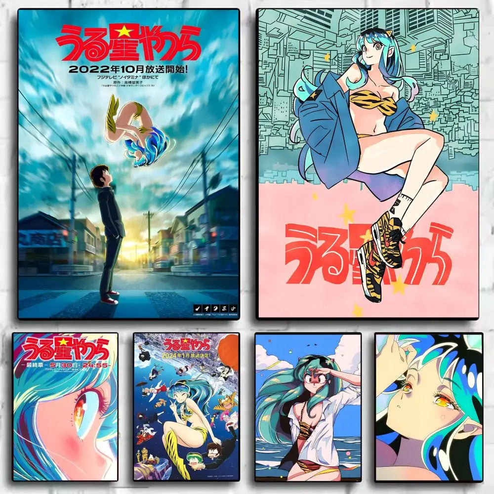 Urusei Yatsura Lum Anime Poster Sticker – Self-Adhesive Wall Art Anime Wall Sticker Axl