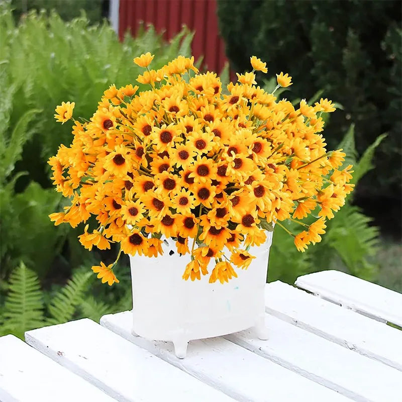 Silk Yellow Daisy Artificial Flowers | Wedding & Home Décor Artificial Silk Flowers Axl