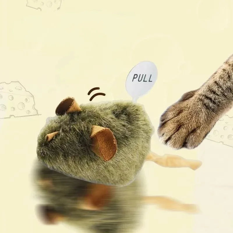 Interactive Chirping Plush Mouse Cat Toy – Bite-Resistant Kitten Interactive Cat Toy Axl