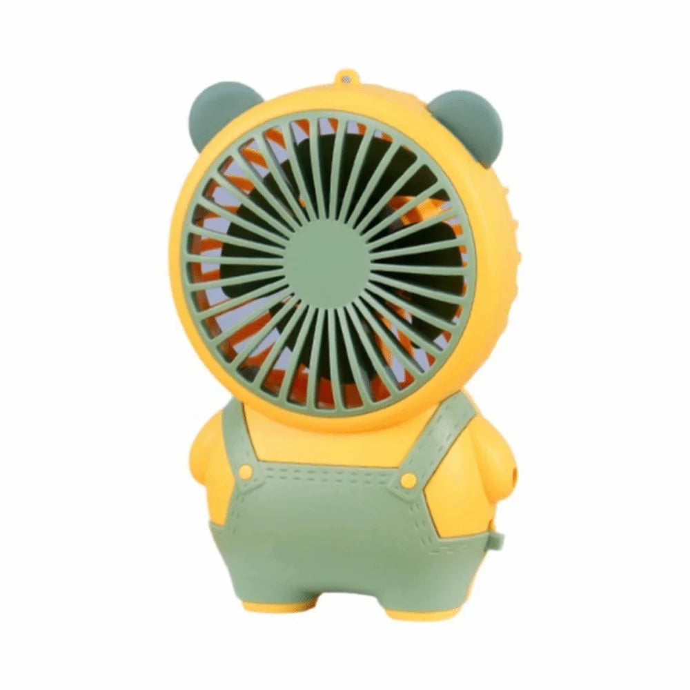 Bear Shape USB Rechargeable Mini Fan – Portable Kids Handheld Mini Handheld Fan Axl Yellow