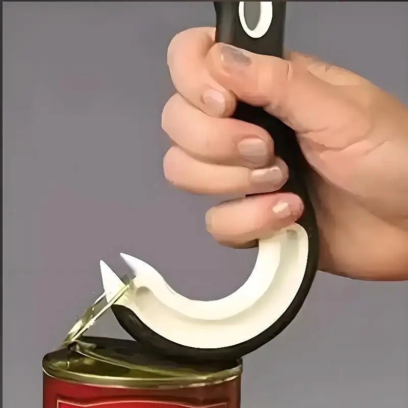 Easy Grip Hook Can Opener – Safe Durable Plastic Kitchen Tool Can Opener Axl