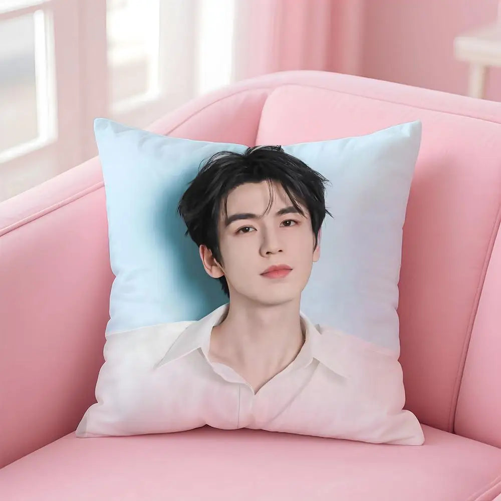Zhang Linghe Cushion Cover – Double-Sided Printed Pillow Cover Decorative Pillow Cover Axl White4 35X35cm