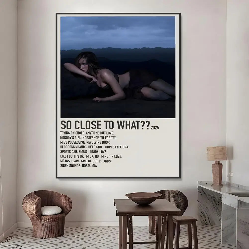 Tate McRae Poster – HD Waterproof PVC Wall Stickers & Décor Wall Poster Sticker Axl White16 50X70cmNoframe