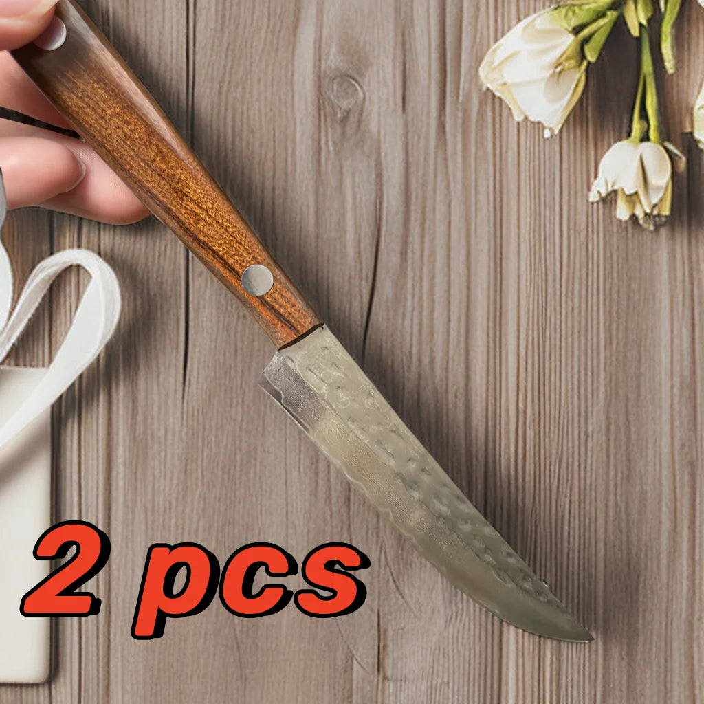 67-Ply Damascus Steel Knife Set – Steak, Paring & Boning Damascus Knife Set Axl 2 Pcs