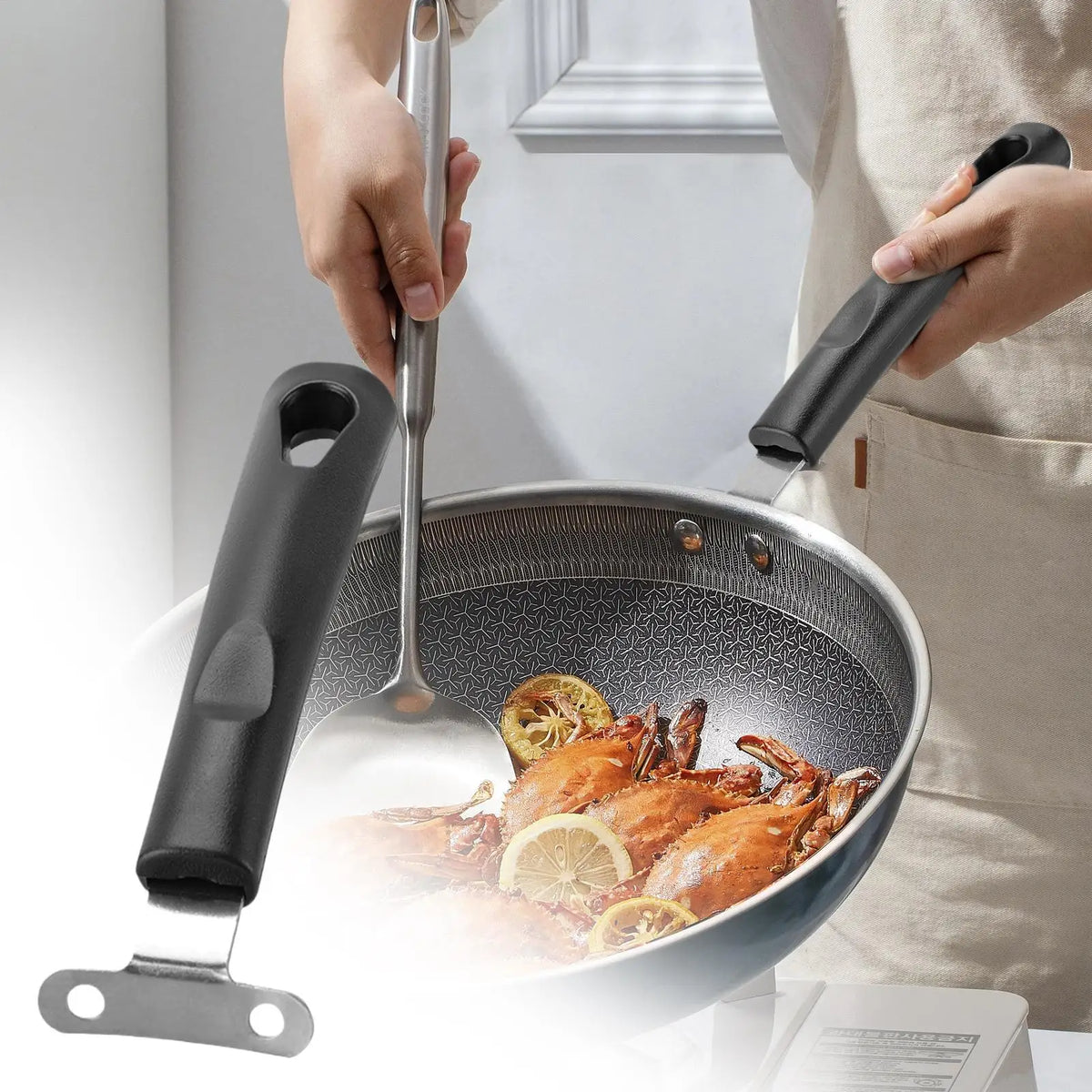 Heat-Resistant Frying Pan Handle Replacement – Non-Slip Grip Pan Handle Replacement Axl