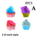 8-Piece Silicone Bento Box Dividers & Cupcake Liners for Kids Bento Box Dividers Axl A