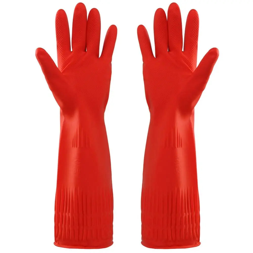 Heavy Duty Rubber Gloves – Extra Long Chemical Resistant Gauntlets Protective Rubber Gloves Axl -L