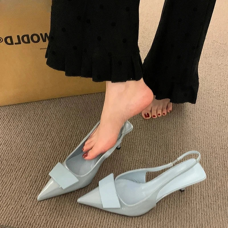 Women's High Heel Pointed Toe Slingback Sandals | Party Heels High Heel Sandals Axl