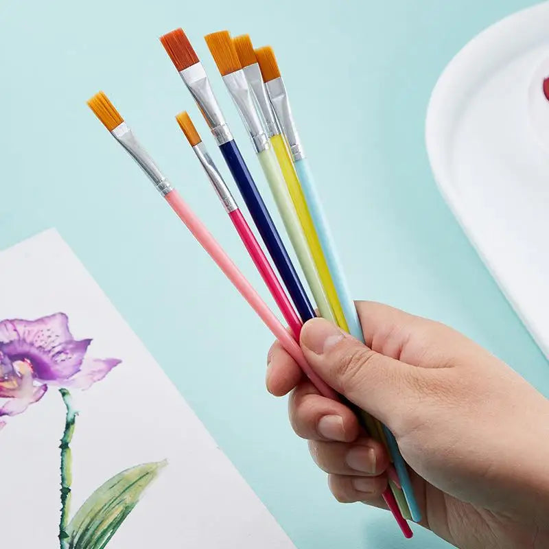 12-Piece Art Paint Brush Set – Nylon Round & Flat Brushes Art Paint Brush Set Axl